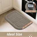 BEQHAUSE 30x18 Inch Kitchen Rug Mat Durable Kitchen Rugs Non-Slip Washable Absorbent Kitchen Mats for Floor Dirt-Resistant Semicircular Kitchen Mat (Taupe)