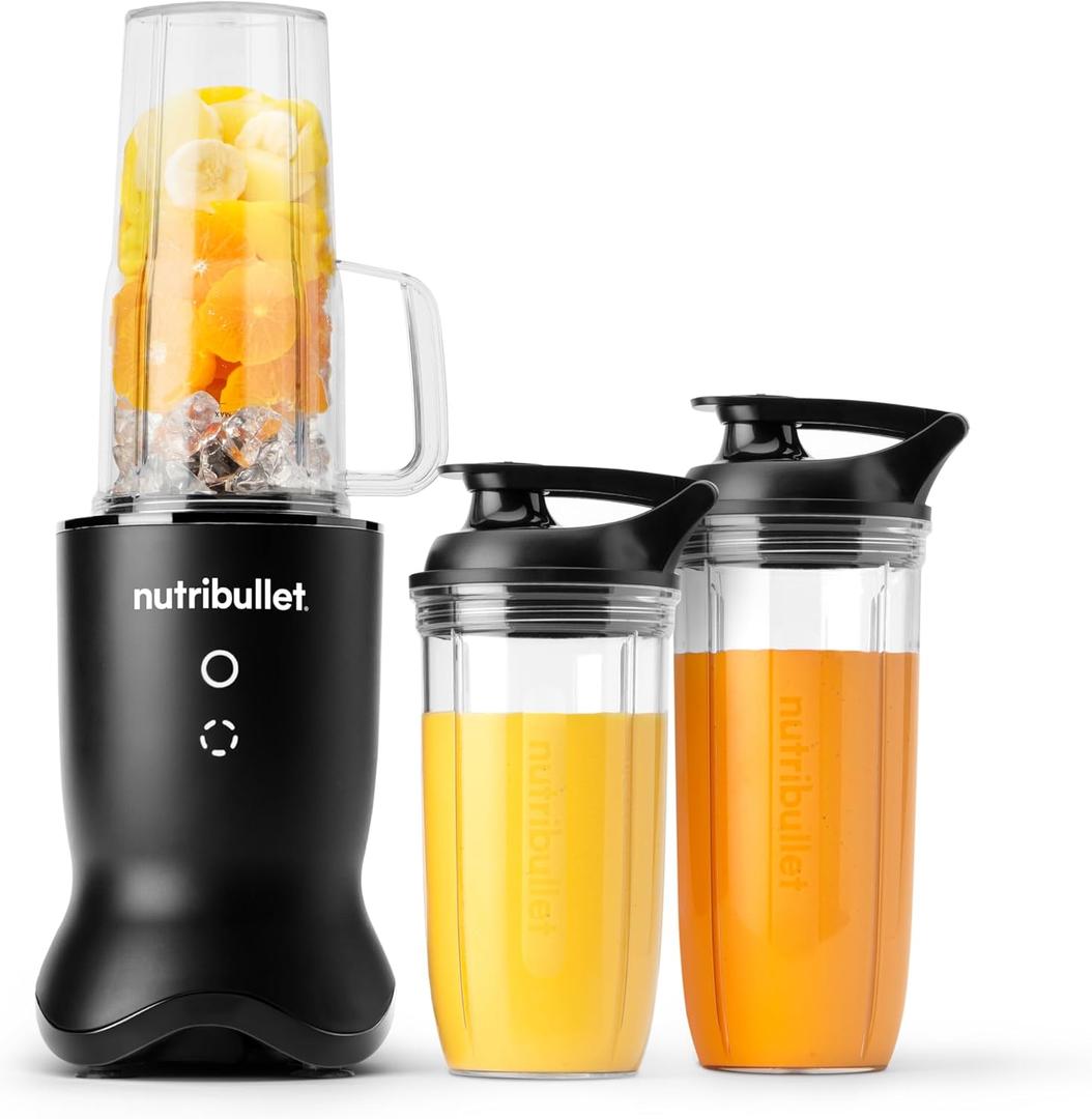 nutribullet Ultra Personal Blender, 1200W, for Smoothies Shakes & Protein - Quietest Single-Serve Blender with Titanium Coated Blades, 3 BPA-Free Cups (32oz + 24oz), To-Go Lids, Dishwasher Safe