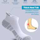 2 x Ankle Socks for Women Running Athletic Thick Cushioned Wicking Low Cut Compression No Show Tab Socks 5 Pairs (L)