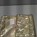 ShinyBeauty 3 Feet 1 Yards Champagne Sequin Fabric by The Yard, Sequin Fabric, Tablecloth, Linen, Sequin Tablecloth, Table Runner Photo Booth Backdrop, Sequin Fabric for Sewing (Champagne)