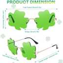 HAOLOTA St. Patrick's Day Sunglasses Shamrock Four-Leaf Clover Green Irish Costume Glasses Decorations Accessories