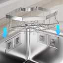Corner Sink Sponge Drying Rack with Towel Bar, Black Stainless Steel, Multipurpose Kitchen Organizer, Self-Adhesive Installation