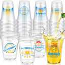 60 Pieces 16 oz Oktoberfest Plastic Disposable Cups Oktoberfest Party Cups Clear Plastic Cup German Beer Drinking Cup for Bavarian Party Supplies
