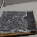 Metal Perforated Panel, 24x47 inch, 0.8mm Black Steel Sheet, 4mm Holes, 2-Pack