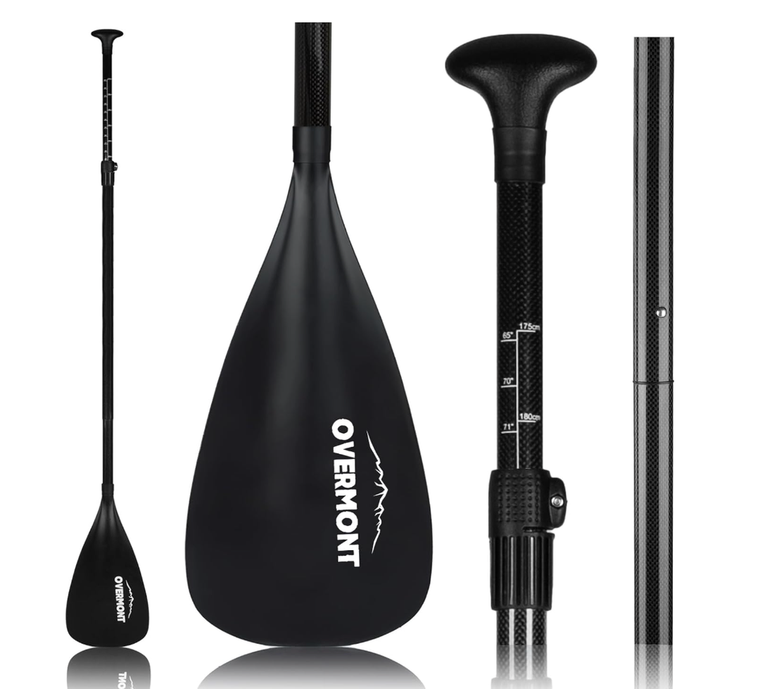 Overmont Carbon Fiber Paddle Board Paddle, Adjustable 69"-85" SUP Paddle