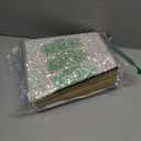 29 inch Decagonal Shape Christmas Tree Skirt - Sparkling Glitter Fabric, Foldable Design for Easy Setup & Storage for Christmas and Halloween Decoration Trees with a Height of Less Than 9 FT (Light Gold)