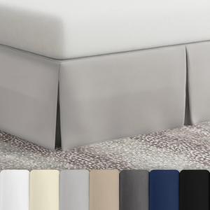 Bed Makers Never Lift Your Mattress Bed Skirt, Designed for Box Spring Beds, Split Corners, 14 Inch Drop Length, Full, Silver