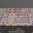 Baquler Turkish Mosaic Lamp Kit DIY Stained Glass Decorative Table Bedside Night Light Tabletop Bohemian Moroccan Lamp Craft Kit for Living Room Decorations (Blue)