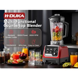 H-Duka Blender for Smoothies with 1800 Watt Motor Powerful Countertop Blenders for Kitchen 70OZ Large Capacity Smoothie Blender and Grinder Combo for Ice Crush Frozen Drinks Puree