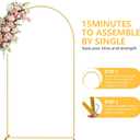 6.6FT Metal Arch Backdrop Stand, Gold Wedding Arch Frame, Balloon Arches Backdrop Stand for Birthday Party Baby Shower Graduation Ceremony Decoration