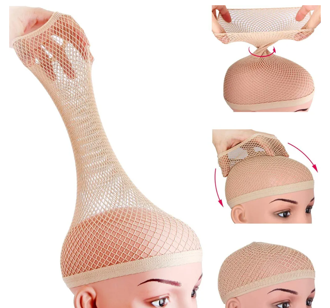 Dreamlover Wig Caps for Women, Hair Net for Wig, Mesh Wig Cap for Long Hair, Natural Nude, 3 Pieces