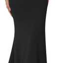 KIFOVEN Women's Casual Striped Print High Waist Maxi Long Pencil Skirt (Black, L)