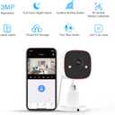 Jennov 2K WiFi Security Camera Indoor/Outdoor, Plug-in Home Surveillance Cam with Color Night Vision, Human Motion Detection, 2-Way Audio, IP66 Waterproof, Baby & Pet Monitor, 5G/2.4G