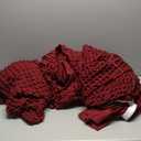 Fanfanwin 3 Pcs Sofa Slipcover Set for Couch Cushion Durable Washable High Elastic Stretchable Furniture Couch Covers with Skirt for Sofa Loveseat Arm Chair(Burgundy,Seersucker)