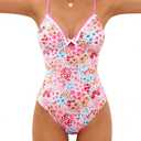 Jolefille Underwire One Piece Swimsuit for Women Tummy Control Bathing Suit Modest Push Up Swim Suits 2026 Cute Floral Teens (L)