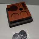 Espresso Accessories Organizer Box 58mm Espresso Tamping Station Rosewood Espresso Tools Stand for Tamper, Portafilter, Distributor, Funnel, WDT and Filter Basket