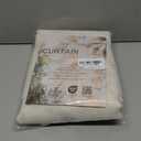 MYSKY HOME Linen Curtains for Living Room, Natural Semi Sheer Curtains & Drapes 84 inches Length 2 Panels Set Farmhouse Country Boho Style Back Tab Draperies for Sliding Glass Door, 50" Wide, Linen