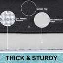 Smiry Memory Foam Toilet Rugs U-Shaped 20x20, Extra Soft Absorbent Non-Slip Contour Bathroom Rugs, Machine Washable Bath Mats for Toilet, Black
