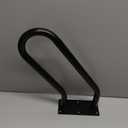 Handrails Wall Mount Stair Safety Handle Non-Slip Step Metal U-Shape Grab Yard Mounted Garage Porch Garden Hand Railings Powder Coated Heavy Duty Indoor or Outdoor Safe Bars Black for 1 to 3 Steps