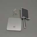 OMOTON Cell Phone Stand, Adjustable Angle Height Desk Phone Dock Holder for iPhone Air 17 Pro Max/Plus/XS/XR, Samsung Galaxy S20 / S10 / S9 / S8 and Other Phones (3.5-7.0-Inch),Silver