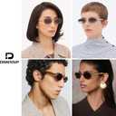 Retro Oval Small Sunglasses for Women Men - Trendy Vintage Gold Metal Sun Glasses