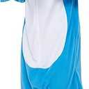 dressfan Unisex Adults Animal Shark Costume Halloween Cosplay Costume Onesie Pajamas Hooded for Women Men,Blue, Extra Large 