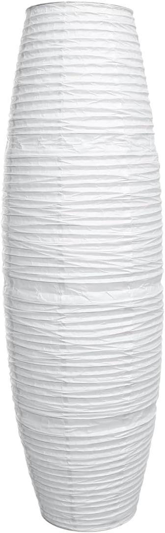 Uonlytech Paper Floor Lamp Shade Replacement, Foldable Standing Lampshade Japanese Style Paper Floor Light Cover Accessories for Bedroom Floor Light, White
