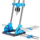 Upgraded Portable Drill Guide,Multi Angle Drill Guide for Straight Holes, Self-Centering Pins, Drilling Jig w/Chuck & Key, Adjustable Angle from 0° to 60°, Chuck Clamping Range for 1/16-1/2"