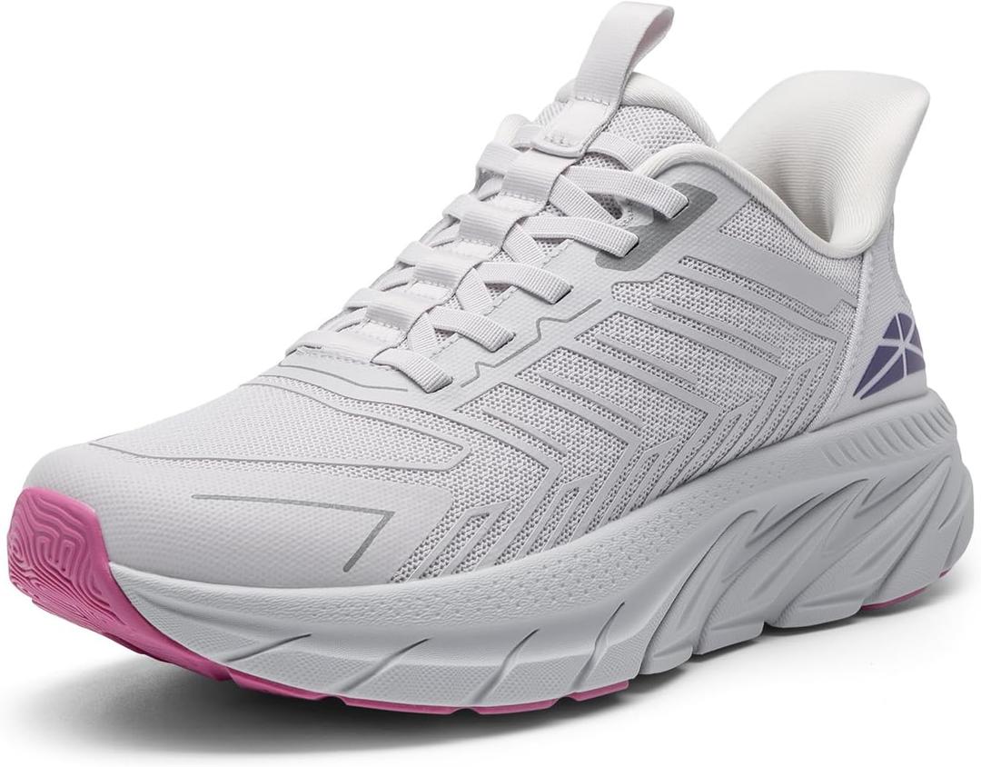 ALLSWIFIT Women's Slip On Walking Shoes Running Comfortable Tennis Breathable Non Slip Athletic Gym Workout Cross Training Fashion Sneakers, 7.5