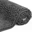 Cybstrax Bath Rug Mat, Extra-Soft Absorbent Chenille Bathroom Mats, 60" x 30" Non-Slip Rubber Backing, Large Washable Bath Mat for Bathroom Floor, Home Decor Accessories, Grey
(2'6" x 5' (Rectangular))