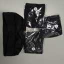 4 Pcs Wave Cap,Silk Wave Sleep Hair Cap for Black Men, Mens Night Elastic Band Satin Skull Caps Unisex Shower(Black)