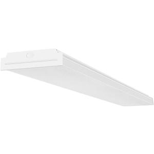 FAITHSAIL 4FT LED Wraparound Light 60W LED Office Lights, 7200lm, 4000K Neutral White, 4 Foot Flush Mount Wrap Shop Puff Ceiling Lighting Fixture for Garage Workshop, Light Replacement (1 Pack)