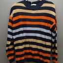 KIRUNDO Women's 2025 Fall Winter Striped Color Block Short Sweater Long Sleeve Crew Neck Casual Loose Knit Pullover Tops, Small