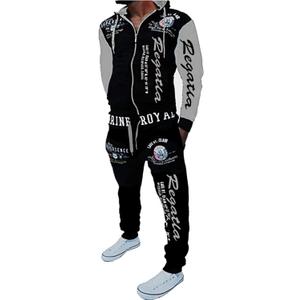 Riskrole Mens Hoodie Tracksuit Set 2 Pieces Casual Athletic Warm Sweatsuits Zip up Outfits, S