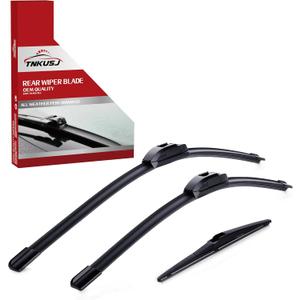 3 Wipers 22"/21"/12" 22 Inch+21 Inch Windshield Wiper Blades with 12 Inch Rear Wiper Blade Replacement For Dodge Durango 2020-2011, Jeep Grand Cherokee 2013-2011 (Set of 3)