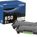 Brother Genuine High-Yield Black Toner Cartridge Twin Pack TN850 2PK, Model: TN8502PK