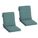 Arden 2-Pack earthFIBER Outdoor Patio Dining Chair Cushion, 20 x 44, Rain-Proof Seat Pad, Fade-Resistant Outdoor Cushion Taupe Grey Boardwalk Stripe