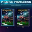 400Pcs Top Loaders for Cards (200Pcs Hard Plastic Card Holders & 200Pcs Penny Card Sleeves) 3" x 4" Toploaders, Card Protector Sleeves for Baseball Football Sports Cards, Trading Cards Blue