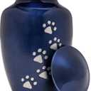 Eternal Harmony Large Pet Urns for Dogs with Secure Seal, Velvet Bag & Anti-Slip Felt Bottom, Animal Urn for Dog Ashes, Cat Ashes & Any Pet Up to 122 lbs (Blue, Large)