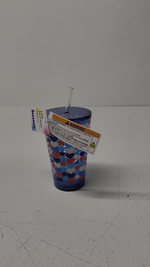 LUUM Double Wall LED 18OZ Tumbler, Heart Design