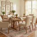 jinchan 8x10 Washable Living Room Area Rug, Vintage Floral, Dusty Pink