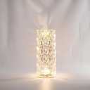 GLOBE LED Integrated Rechargeable Crystal Portable Touch Lamp with Included Remote Control and USB Cable