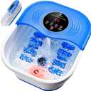 SPA4PIEDS Foot Spa Bath Massager with Heat, Bubble Jets, Red Light & Timer, Pedicure Foot Spa with 95-118 Temperature Control, 8 Shiatsu Rollers, Pumice Stone, Gift for Women,Men,Dad