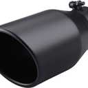 LCGP 4" inlet Diesle Exhaust Tip, 6" outlet, 12" Long Truck Tailtip, Rolled Angel Design, Polished Finished