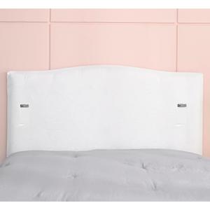 WOMACO Velvet Bed Headboard Slipcover Protector Stretch Solid Color Dustproof Cover for Bedroom Decor (White, 51" - 70")
