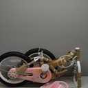 Girls Bike with Basket for Toddlers and Kids Aged 3-14, 12 14 16 18 Inch with Training Wheels, 20 Inch with Kickstand & Rear Rack, Princess Style Bicycle with Doll Seat & Daisy Prints for Gift (Pink)