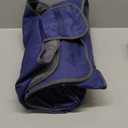 Tirrinia Waterproof Outdoor Blanket with Sherpa Lining, Windproof Triple Layers Warm Comfy Foldable for Camping Stadium, Beach, Picnic, Grass, Concerts, Car, Dog, 51''X 59'' & 59''X 80'' (Navy/Grey)