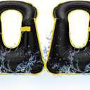 Deekin 2 Pcs Inflatable Vest for Adults with Adjustable Strap Fluorescent Color Inflatable Vest (Black)