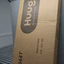 Huuger 47 inch Computer Desk with 4 Drawers, Gaming Desk with LED Lights & Power Outlets, Home Office Desk with Large Storage Space for Bedroom, Work from Home, Carbon Fibre Black