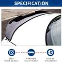 E90 Trunk Spoiler PSM-Style Compatible with (2005-2012) 3-Series E90 Sedan / M3 Sedan Gloss Black